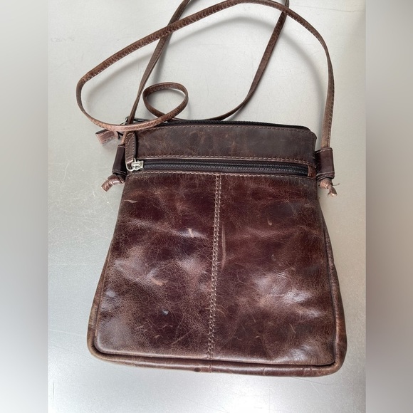 Ferchi Purse Patchwork Genuine Leather Brown Multicolor Crossbody Womens Bag - Picture 2 of 6